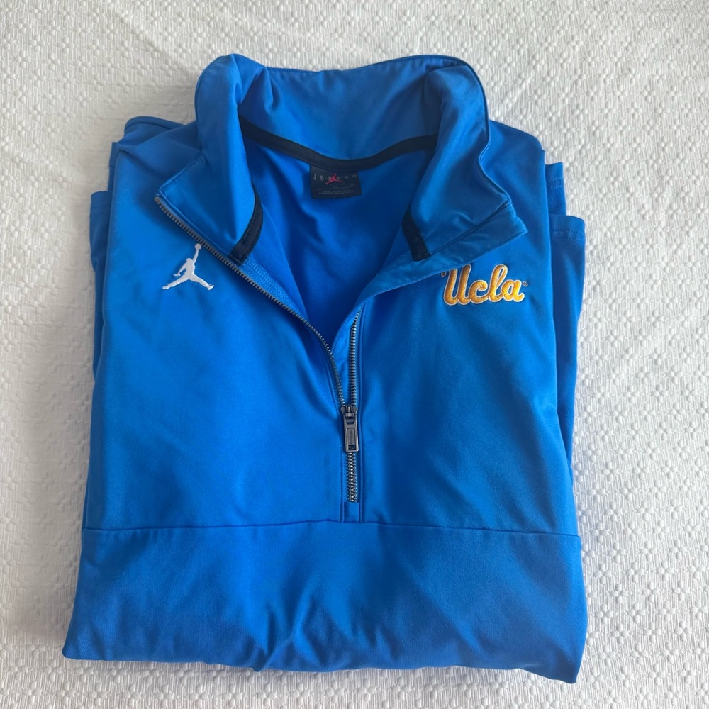 Jordan Blue UCLA Bruins Sideline Coaches Quarter-Zip Jacket | Size XL
